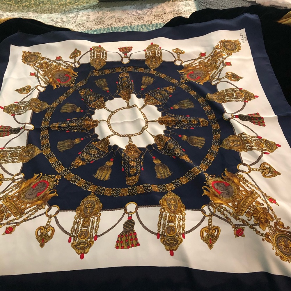 Vintage Hermès silk scarf.